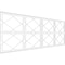 Ekena Millwork Set of Four Panels for 94 1/2"W x 36 1/4"H Kiowa Fretwork Wainscot Wall Paneling WPKP18X01X47KWA - alternate 1
